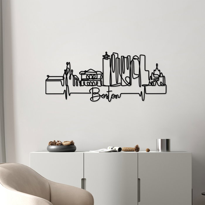 Wallity Accesorio Decorativo de Pared de Metal Negro 120x47x1.5cm 100% Metal